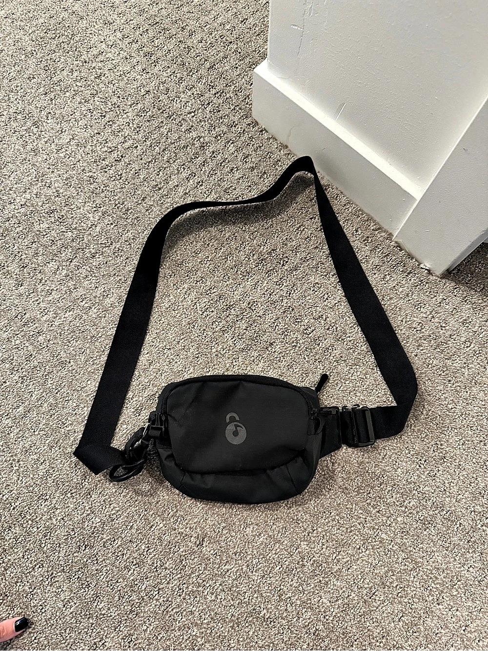 lunchbox Black Crossbody Belt Bag snack pack